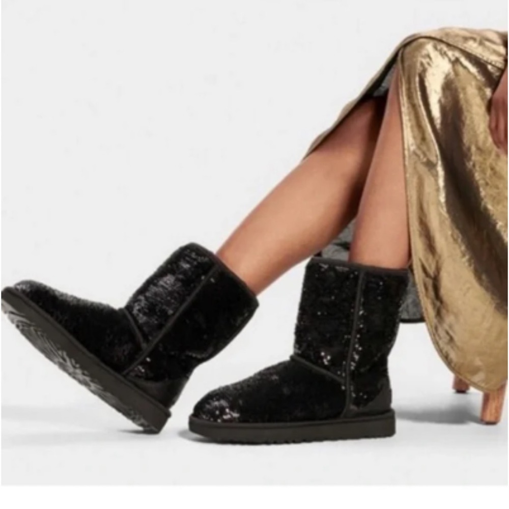 UGG Women's Black Sequin Winter Boots